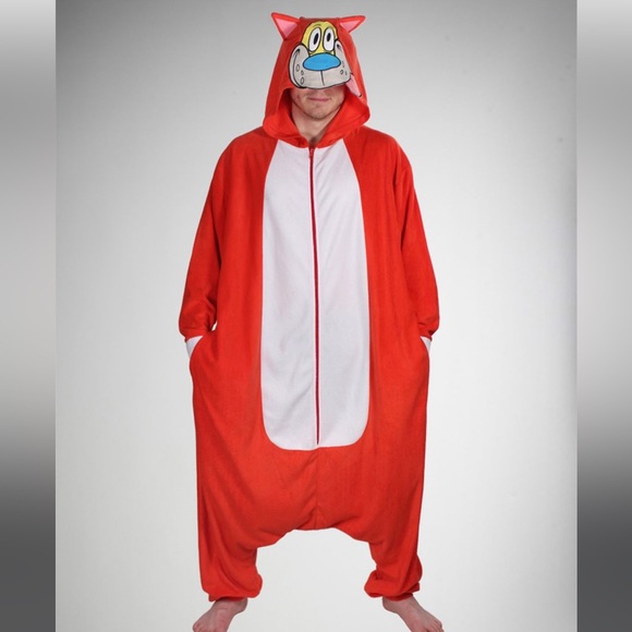 Nickelodeon Other Ren Stimpy Adult Kigurumi Onesie Costume Pajamas
